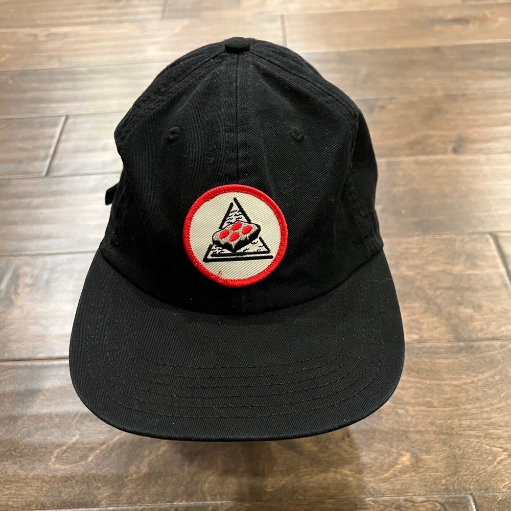 AS Colour Mens Black Circle Patch Adjustable Strapback Hat Baseball Cap